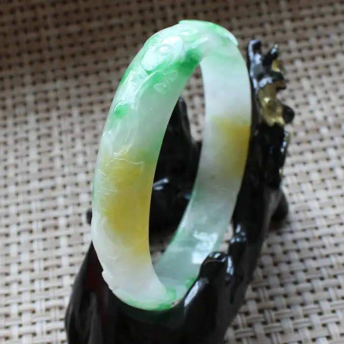 A349 Chinese Hand-carved Emerald Green stoneite stone Gems Bracelet Bangle 61mm 10.20 40
A349 Chinese Hand-carved Emerald Green stoneite stone Gems Bracelet Bangle 61mm 10.20 40