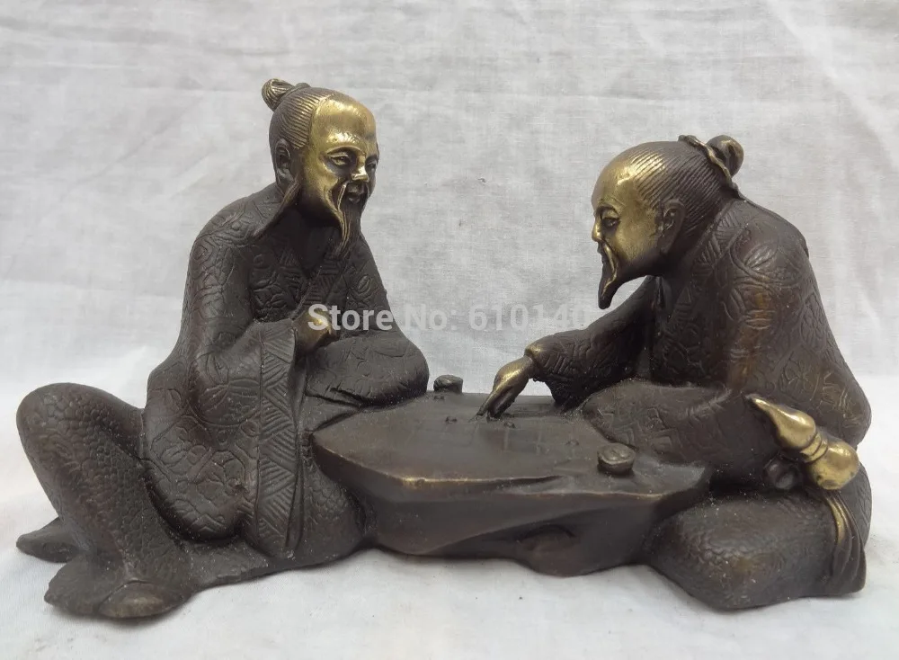 8" China Pure Bronze Gilt Old Man Chess Chessboard Chessman God Statue Sculpture
8" China Pure Bronze Gilt Old Man Chess Chessboard Chessman God Statue Sculpture