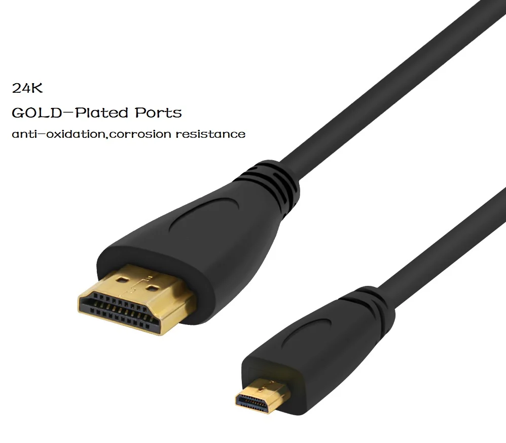 1-4-Version-Gold-Plated-Micro-HDMI-to-HDMI-Cable-3D-1080P-Male-Male-for-Phone