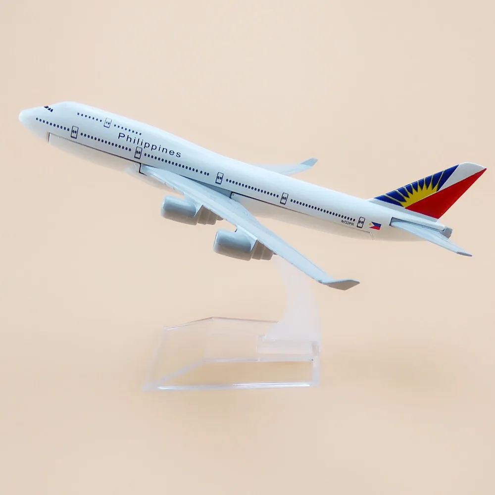 16 см металлическая модель самолета филиппинские авиалинии B747 400 Boeing 747 Airways W Стенд