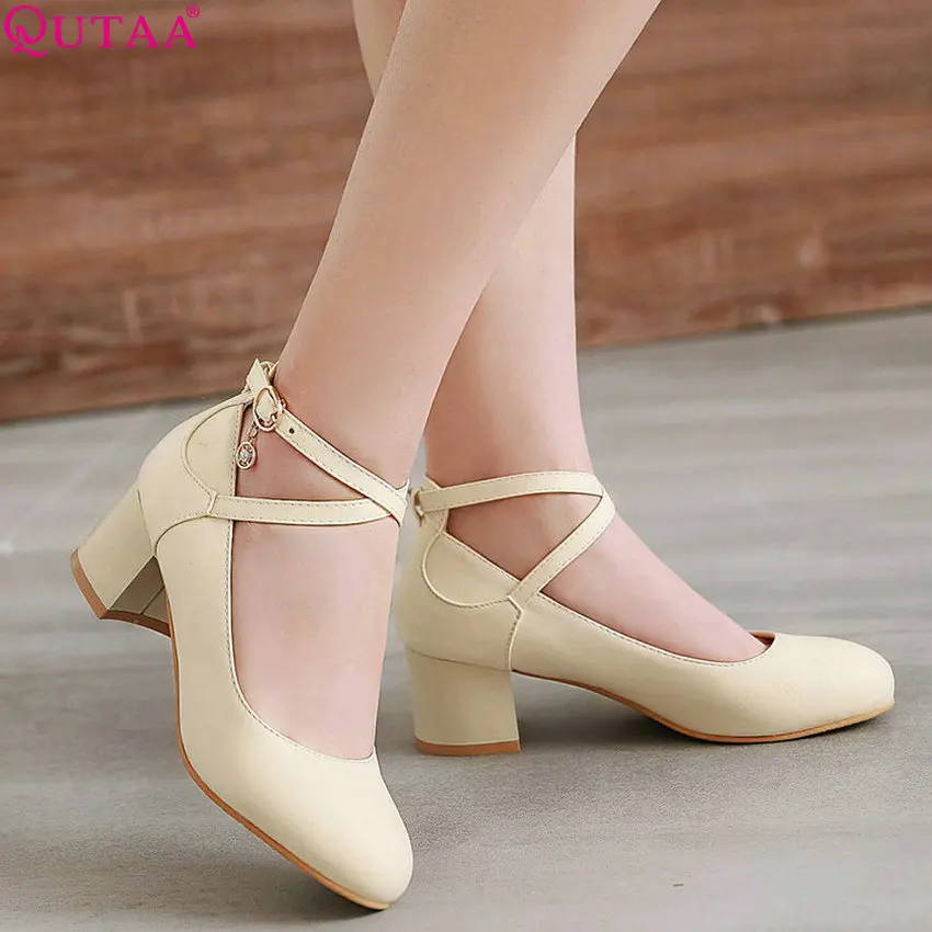 QUTAA 2019 Women Pumps Fashion Women Shoes Platform Pu Leather All Match Square High Heel Ladies Wedding Pumps Size 34-43
QUTAA 2019 Women Pumps Fashion Women Shoes Platform Pu Leather All Match Square High Heel Ladies Wedding Pumps Size 34-43