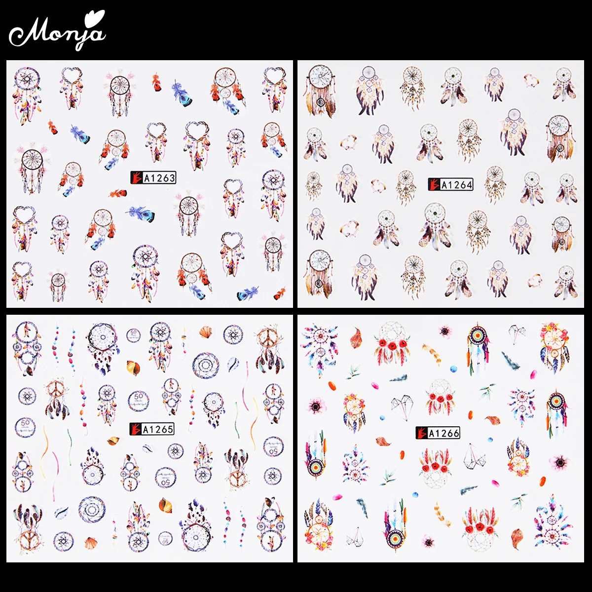 Monja 12 Sheets /set Nail Art Dream Catcher Fantasy Image Water Transfer Stickers Gel Polish Decals Tips 3D DIY Decoration
Monja 12 Sheets /set Nail Art Dream Catcher Fantasy Image Water Transfer Stickers Gel Polish Decals Tips 3D DIY Decoration
