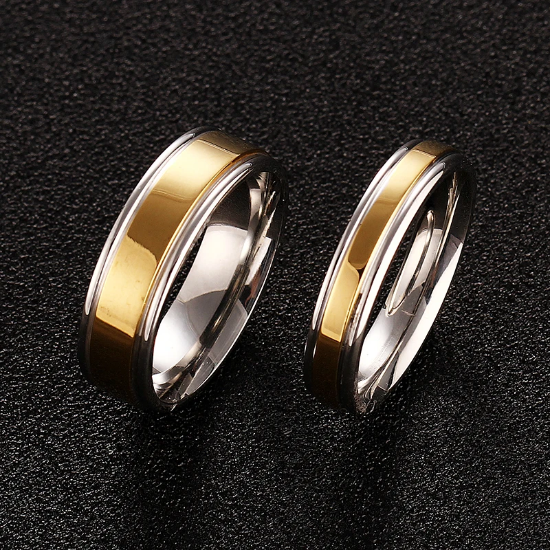 Couple Ring Gold-Color Jewelry for Women Man Titanium Steel Lovers Ring Stainless Steel Wedding Bands
Couple Ring Gold-Color Jewelry for Women Man Titanium Steel Lovers Ring Stainless Steel Wedding Bands