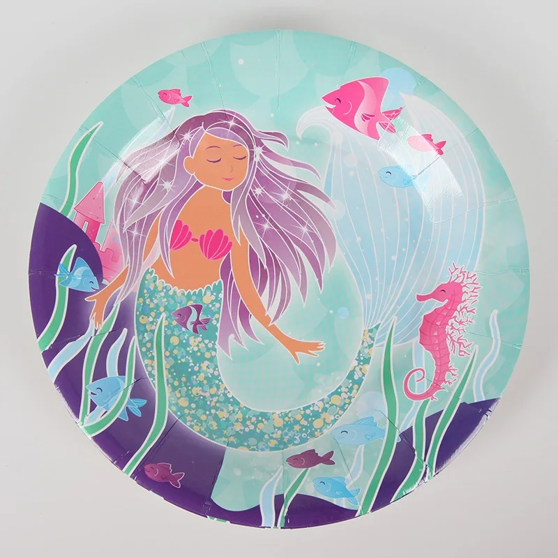 6pcs Cartoon Mermaid Party 7 inch Plate or 9 inch Plate Birthday Ocean Theme Sanitary Spoons Disposable Tableware Sets
6pcs Cartoon Mermaid Party 7 inch Plate or 9 inch Plate Birthday Ocean Theme Sanitary Spoons Disposable Tableware Sets