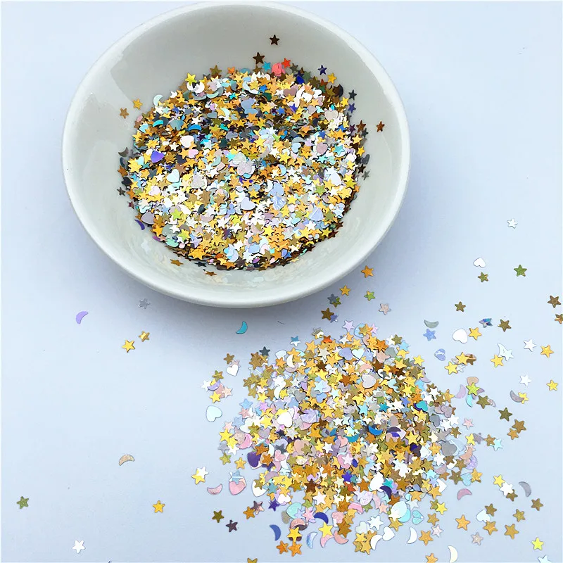 10g/Pack PET Ultrathin 3mm Star Heart Sequins Nail Art Glitter Paillettes Eo-Friendly Sequin Nails Decoration Manicure Material
10g/Pack PET Ultrathin 3mm Star Heart Sequins Nail Art Glitter Paillettes Eo-Friendly Sequin Nails Decoration Manicure Material