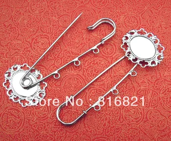 27x32mm Blank Kilt Pins Filigree Bezel w/ 3 Loops Clips Pins Metal Flower Brooches Bases Settings Findings Rhodium tone Plated
27x32mm Blank Kilt Pins Filigree Bezel w/ 3 Loops Clips Pins Metal Flower Brooches Bases Settings Findings Rhodium tone Plated