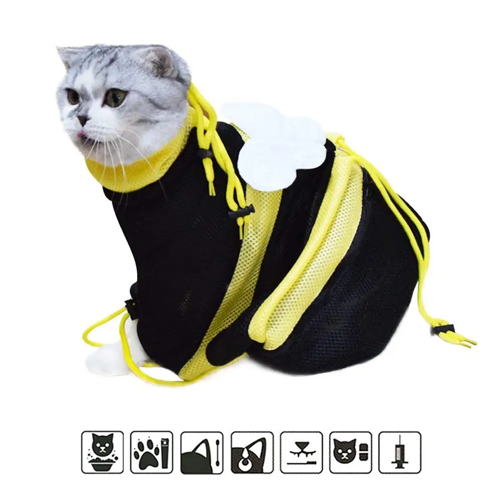 Cat Grooming Bag Restraint Adjustable Washing Shower Mesh Bag Biting Scratching for Bathing Injecting Nail Trimming Ear Cleaning
Cat Grooming Bag Restraint Adjustable Washing Shower Mesh Bag Biting Scratching for Bathing Injecting Nail Trimming Ear Cleaning