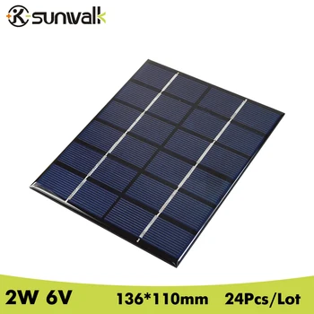 SUNWALK 24pcs 6V 2W 330mA Epoxy resin Encapsulated Solar Cell Panel Polycrystalline Silicon Solar Panel for DIY and Test
SUNWALK 24pcs 6V 2W 330mA Epoxy resin Encapsulated Solar Cell Panel Polycrystalline Silicon Solar Panel for DIY and Test
