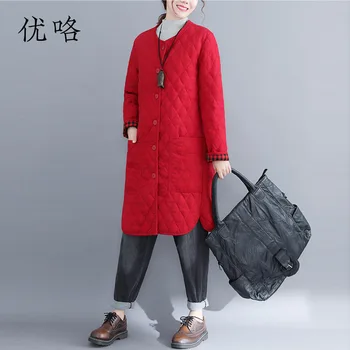 Plus Size Plaid Korean Cotton Jacket Women Winter Fashion Solid Warm Coat Long Sleeve Casual Parka Women Coats And Jackets 2019
Plus Size Plaid Korean Cotton Jacket Women Winter Fashion Solid Warm Coat Long Sleeve Casual Parka Women Coats And Jackets 2019