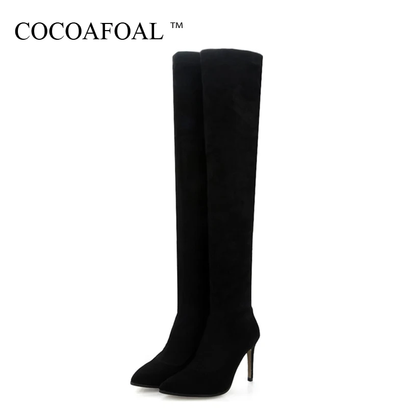 COCOAFOAL Winter Women's Sexy Knee High Boots Genuine Leather Woman Thigh High Boots Black Plus Size 33 43 Over The Knee Boots
COCOAFOAL Winter Women's Sexy Knee High Boots Genuine Leather Woman Thigh High Boots Black Plus Size 33 43 Over The Knee Boots