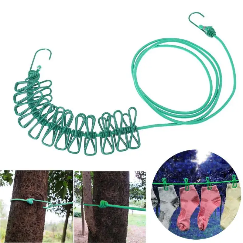 Portable Clothesline Outdoor Windproof Clotheslines with 12 Clamp Clips Travel 1.7m Rope Hanging Clips Camping
Portable Clothesline Outdoor Windproof Clotheslines with 12 Clamp Clips Travel 1.7m Rope Hanging Clips Camping