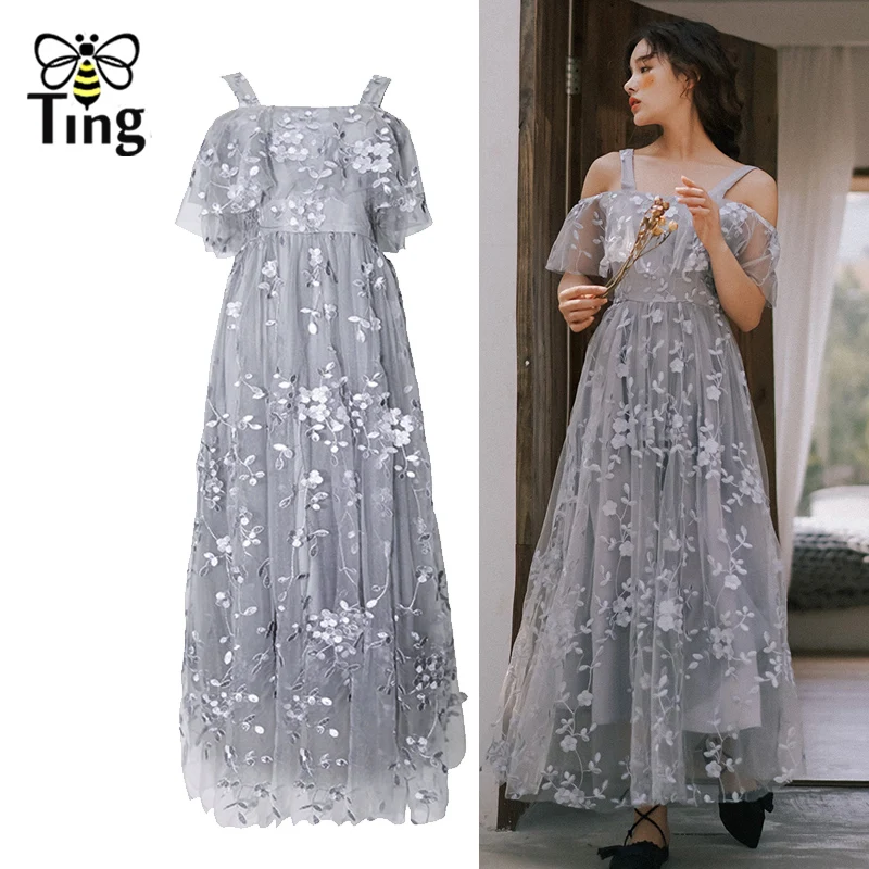 Tingfly Designer France Chic Luxury Embroidery Party Dress Ruffles Strap Neck Vintage Cold Shoulder Layered Dress Casual Vestido
Tingfly Designer France Chic Luxury Embroidery Party Dress Ruffles Strap Neck Vintage Cold Shoulder Layered Dress Casual Vestido