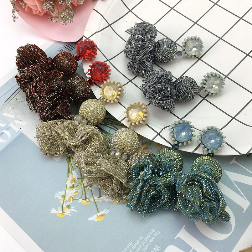 MANILAI Charm Beads Drop Dangle Earrings For Women Silk Ribbon Crystal Beaded Elegant Korea Earrings Wedding Jewelry Wholesale
MANILAI Charm Beads Drop Dangle Earrings For Women Silk Ribbon Crystal Beaded Elegant Korea Earrings Wedding Jewelry Wholesale