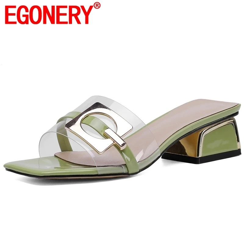 EGONERY green genuine leather Slides Women Fashion Summer blue white Sheepskin Slippers Beach Outside cool girl med heels shoes
EGONERY green genuine leather Slides Women Fashion Summer blue white Sheepskin Slippers Beach Outside cool girl med heels shoes