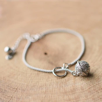 925 Sterling Silver Hollow Bell Ball Bracelet 12mm Round Locket Bell Popcorn Chain Lariat Charm Bracelets For Women Girl Jewelry
925 Sterling Silver Hollow Bell Ball Bracelet 12mm Round Locket Bell Popcorn Chain Lariat Charm Bracelets For Women Girl Jewelry
