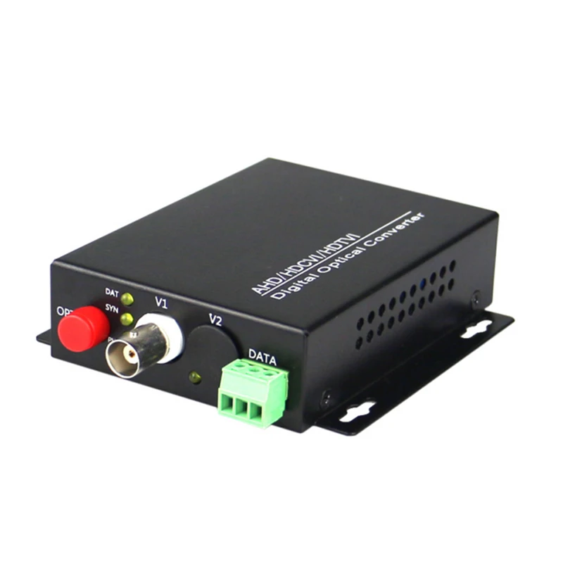 

1080P HD video AHD CVI TVI Fiber optical converter, 1-CH Video Optical with reverse RS485 data Single Mode 20KM