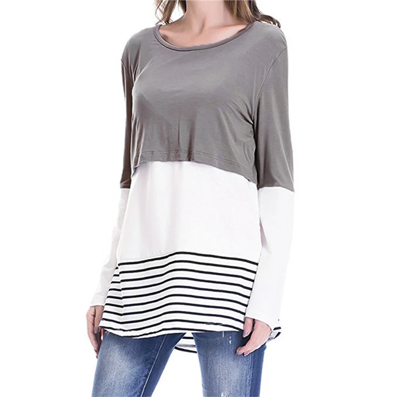 Maternity Clothes Breastfeeding Clothes Maternity Nursing Wrap Top Long Sleeves Patchwork Lace Blouse T-Shirt Clothes JY12#F
Maternity Clothes Breastfeeding Clothes Maternity Nursing Wrap Top Long Sleeves Patchwork Lace Blouse T-Shirt Clothes JY12#F