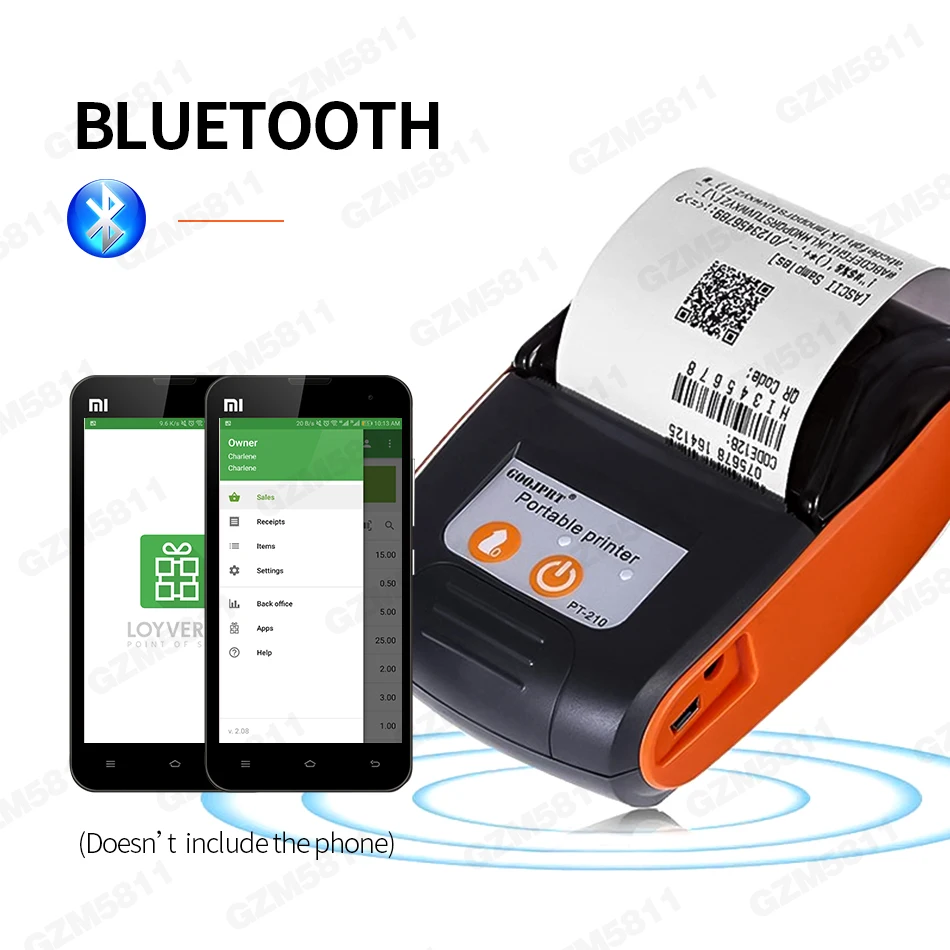 58mm Thermal Protable Mini Wireless Mobile Receipt Printer For Android Handheld Bill Thermal Bluetooth Printer Support ESC / POS
58mm Thermal Protable Mini Wireless Mobile Receipt Printer For Android Handheld Bill Thermal Bluetooth Printer Support ESC / POS