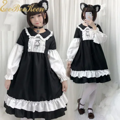 Cute Girls New Sexy Lolita Maid Cosplay Costume Dress Halloween Cosplay christmas Holiday Party Dress Black Lolita Dress Uniform
Cute Girls New Sexy Lolita Maid Cosplay Costume Dress Halloween Cosplay christmas Holiday Party Dress Black Lolita Dress Uniform