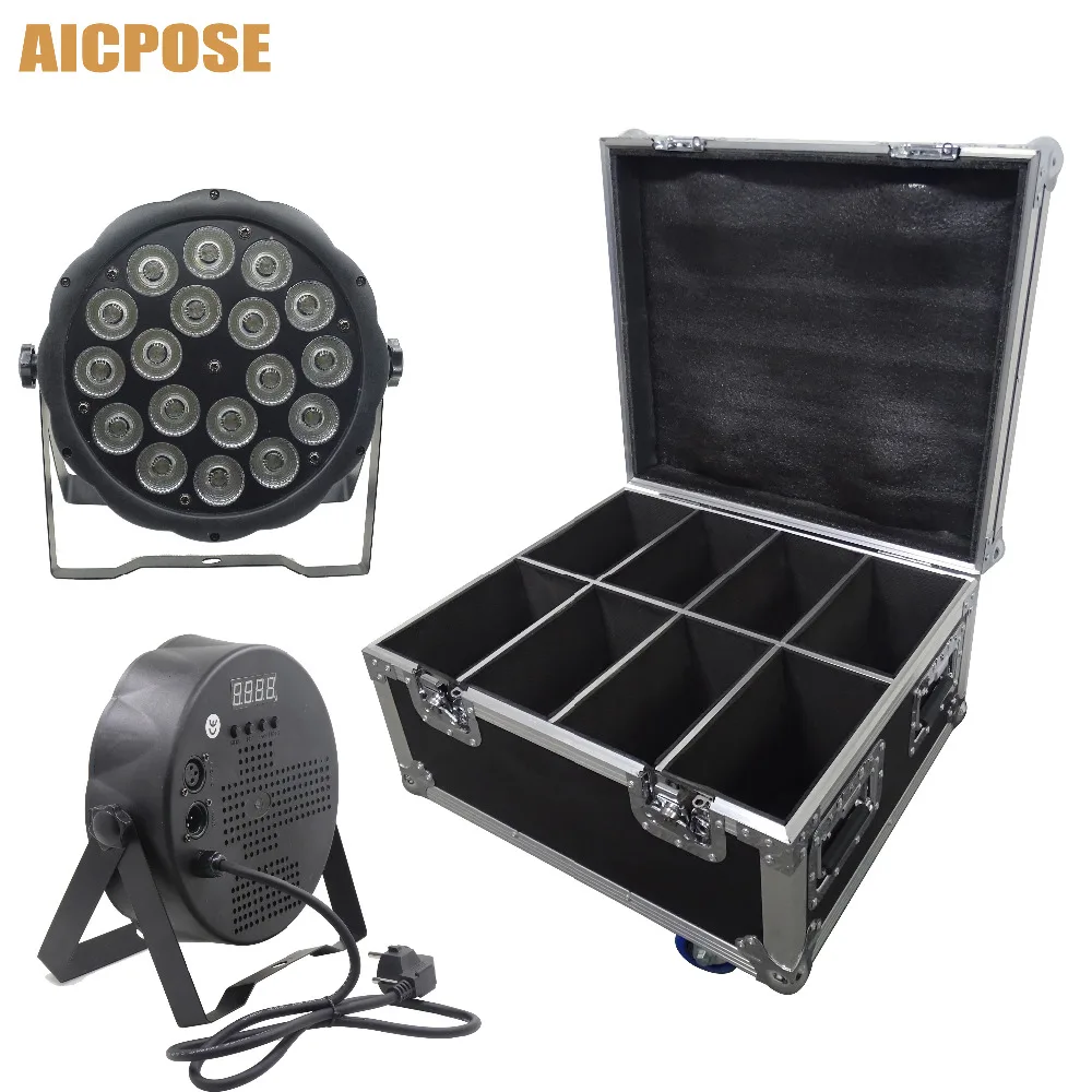 8pcs 18x10W large lens RGBW 4in1 LED par light 18 * 10w with Flig DMX512 control disco stage DJ wedding light with Flight Case
8pcs 18x10W large lens RGBW 4in1 LED par light 18 * 10w with Flig DMX512 control disco stage DJ wedding light with Flight Case