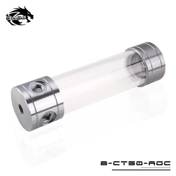 BYKSKI Silver 150/200/260mm X 50mm Diameter Cylindrical Water-cooled Tank Aluminum Alloy Coolant + Acrylic G1/4 Reservoir
BYKSKI Silver 150/200/260mm X 50mm Diameter Cylindrical Water-cooled Tank Aluminum Alloy Coolant + Acrylic G1/4 Reservoir