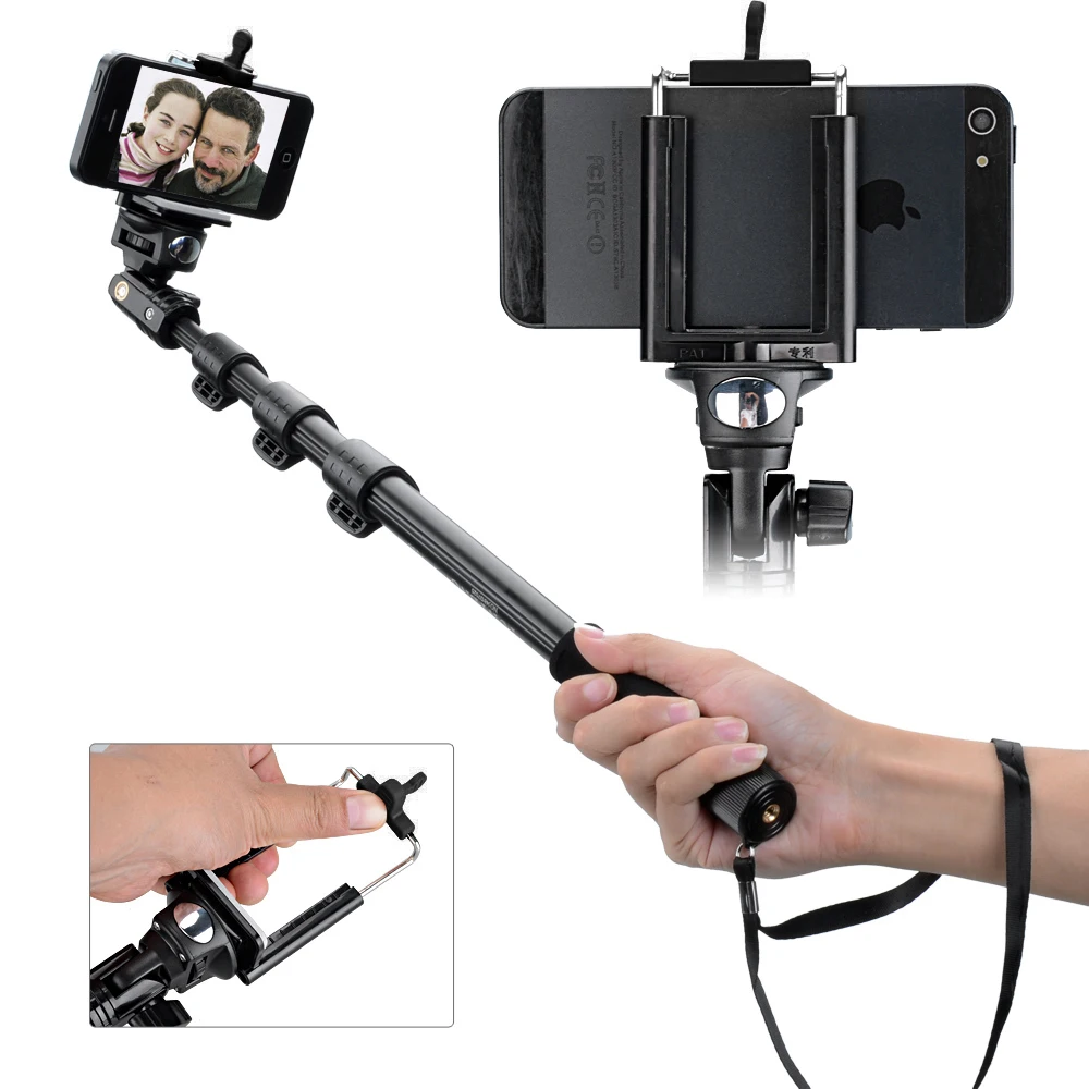 Yunteng 188 Extendable Handheld Telescopic Monopod YT-188 For GOPRO Go pro Hero 4 3+ 2 1 xiaomi yi sjcam sj4000 GS13 + Adapter
Yunteng 188 Extendable Handheld Telescopic Monopod YT-188 For GOPRO Go pro Hero 4 3+ 2 1 xiaomi yi sjcam sj4000 GS13 + Adapter