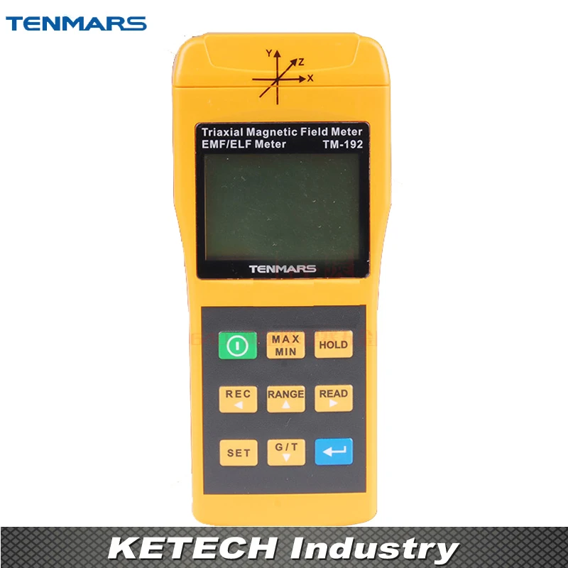 TENMARS TM-192 Auto Range and Auto Power 3-Axis EMF/ELF Magnetic Field Meter Tester
TENMARS TM-192 Auto Range and Auto Power 3-Axis EMF/ELF Magnetic Field Meter Tester