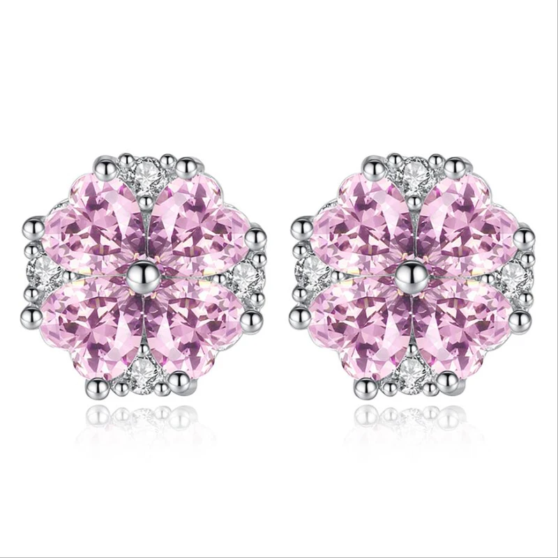 2019 Trendy 925 Silver Earrings For Women Wedding Jewelry Exquisite Pink Heart Crystal Flower Stud Earring Lady Engagement Gifts
2019 Trendy 925 Silver Earrings For Women Wedding Jewelry Exquisite Pink Heart Crystal Flower Stud Earring Lady Engagement Gifts