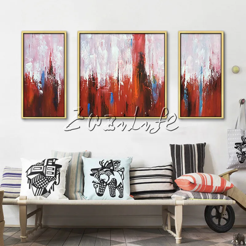 Hand painted canvas oil paintings Wall art Pictures for living room modern abstract decorative 7 | Дом и сад