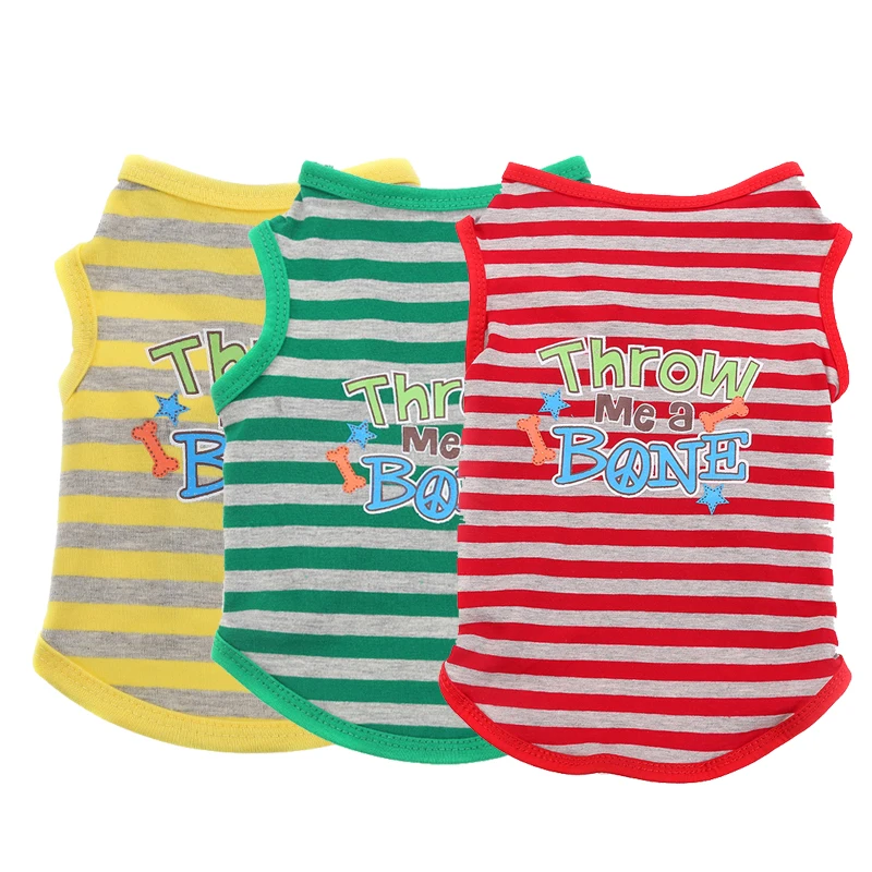 Spring/Summer Dog Clothes For Small Dogs Cats Printed Puppy Pet Cat Vest Clothing Striped Cotton Chihuahua Pug T-shirt Shirts
Spring/Summer Dog Clothes For Small Dogs Cats Printed Puppy Pet Cat Vest Clothing Striped Cotton Chihuahua Pug T-shirt Shirts