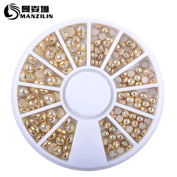 3d Nail Glitter Rhinestone Wrapping Pearls AB Colorful 2MM 3MM Wheel Gold Metal Studs DIY Beauty Nail Art Decorations
3d Nail Glitter Rhinestone Wrapping Pearls AB Colorful 2MM 3MM Wheel Gold Metal Studs DIY Beauty Nail Art Decorations