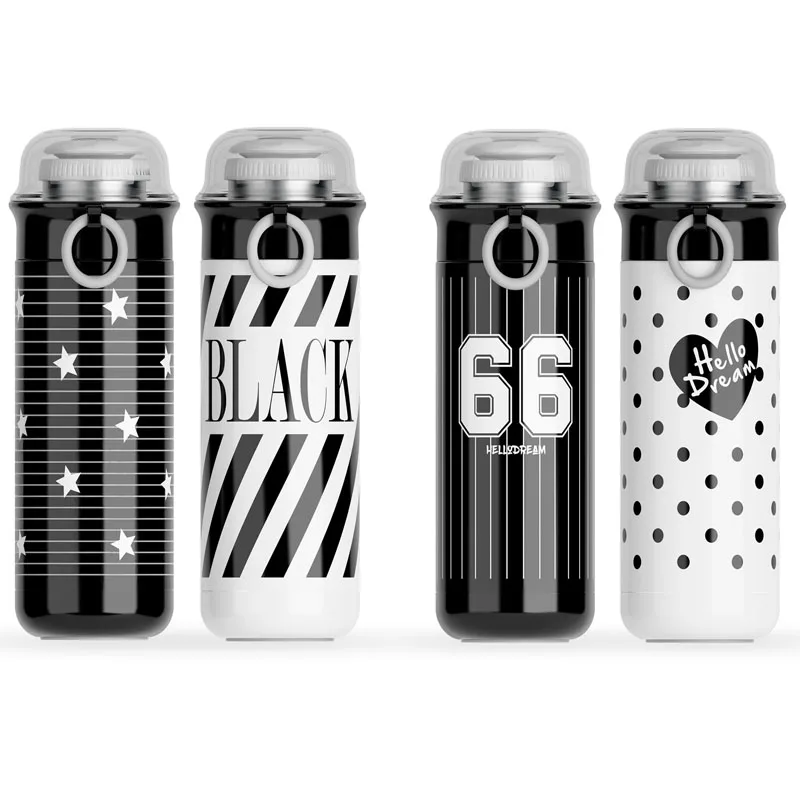 BearCavalier Black And White Boutique Creative Stainless Steel 304 Thermos Sealed Leakproof Couple Thermos Mug Hot Water Bottle 
BearCavalier Black And White Boutique Creative Stainless Steel 304 Thermos Sealed Leakproof Couple Thermos Mug Hot Water Bottle