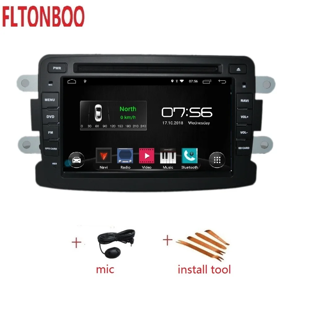 7 дюймовый Android 9 для renault duster dacia Sandero автомобильный DVD радио gps навигация 3G BT Wifi 1 ГБ