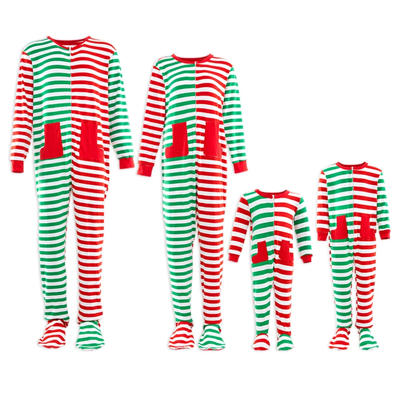 PatPat Autumn Winter Parent-child Cotton Casual Festival Siamese Christmas Style Cute Feet Contrast Striped Christmas Pajamas
PatPat Autumn Winter Parent-child Cotton Casual Festival Siamese Christmas Style Cute Feet Contrast Striped Christmas Pajamas