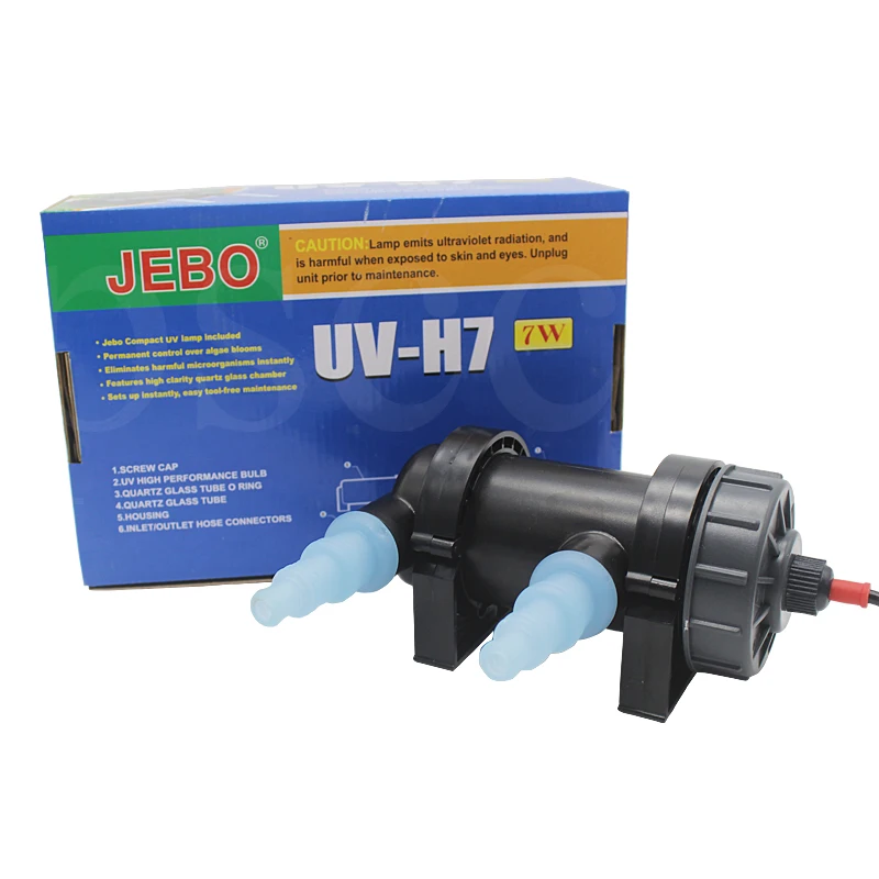 110-240V JEBO UVC UV Sterilizer Lamp UV-H7 7W Wattage Light Ultraviolet Filter Clarifier Water Cleaner For Aquarium Pond Coral
110-240V JEBO UVC UV Sterilizer Lamp UV-H7 7W Wattage Light Ultraviolet Filter Clarifier Water Cleaner For Aquarium Pond Coral