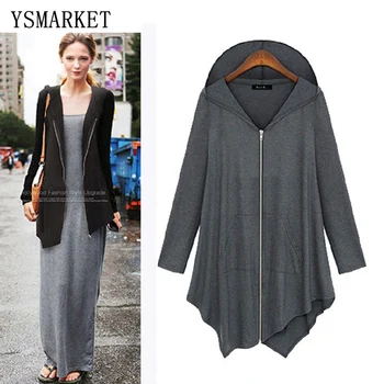 YSMARKET Autumn Plus Size Women rregular Zip Long Sleeve Hooded Jacket Loose Cape Outwear Irregular Poncho Coat Cardigan EQQ8805
YSMARKET Autumn Plus Size Women rregular Zip Long Sleeve Hooded Jacket Loose Cape Outwear Irregular Poncho Coat Cardigan EQQ8805