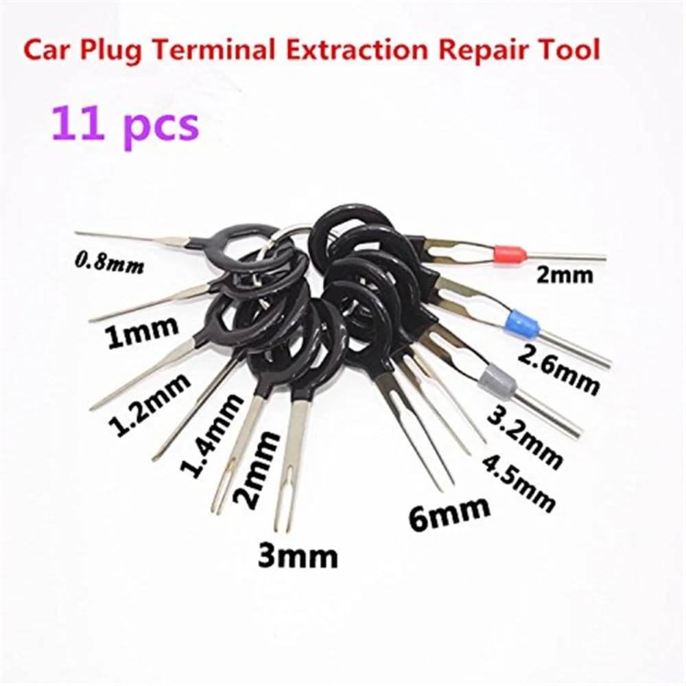 11Pcs/Set Terminal Removal Tools Car Electrical Wiring Crimp Connector Pin Extractor Kit Car Repair Hand Tool Set Plug Key Tool
11Pcs/Set Terminal Removal Tools Car Electrical Wiring Crimp Connector Pin Extractor Kit Car Repair Hand Tool Set Plug Key Tool