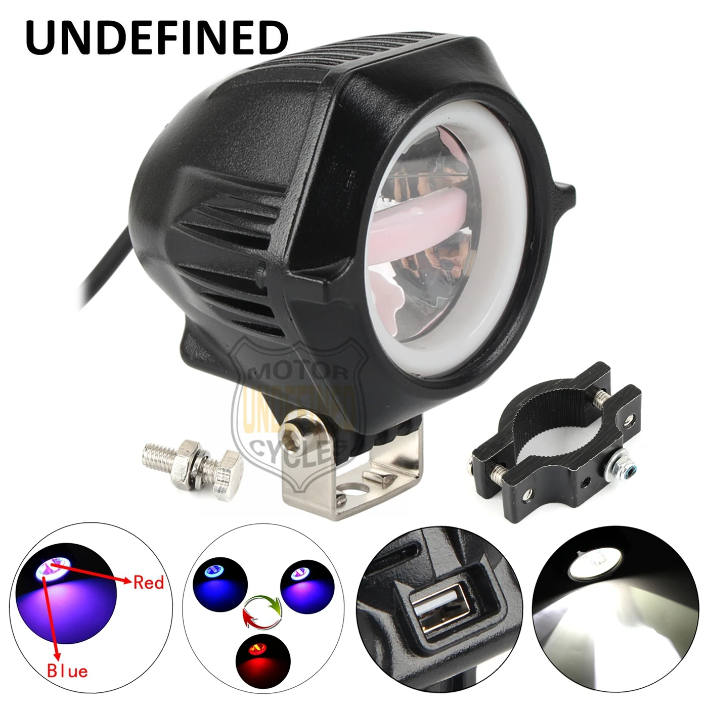Motorcycle Headlight LED Flash Angel Eye Driving Fog Light Lamp Headlight Waterproof With USB Port For Harley BMW UNDEFINED
Motorcycle Headlight LED Flash Angel Eye Driving Fog Light Lamp Headlight Waterproof With USB Port For Harley BMW UNDEFINED