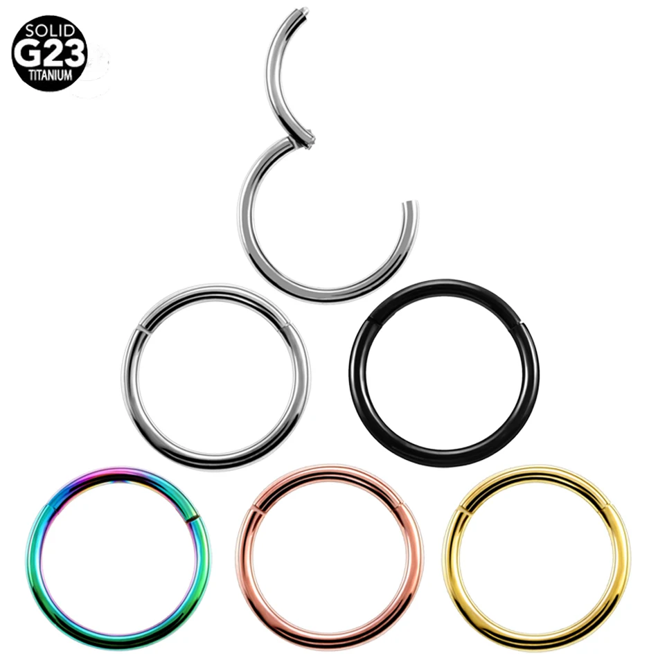 2PCS G23 Titanium Hinged Segment Ring 16g Nose Lip Nipple Septum Ear Cartilage Tragus Clicker Eyebrow Piercing Unisex Jewelry
2PCS G23 Titanium Hinged Segment Ring 16g Nose Lip Nipple Septum Ear Cartilage Tragus Clicker Eyebrow Piercing Unisex Jewelry