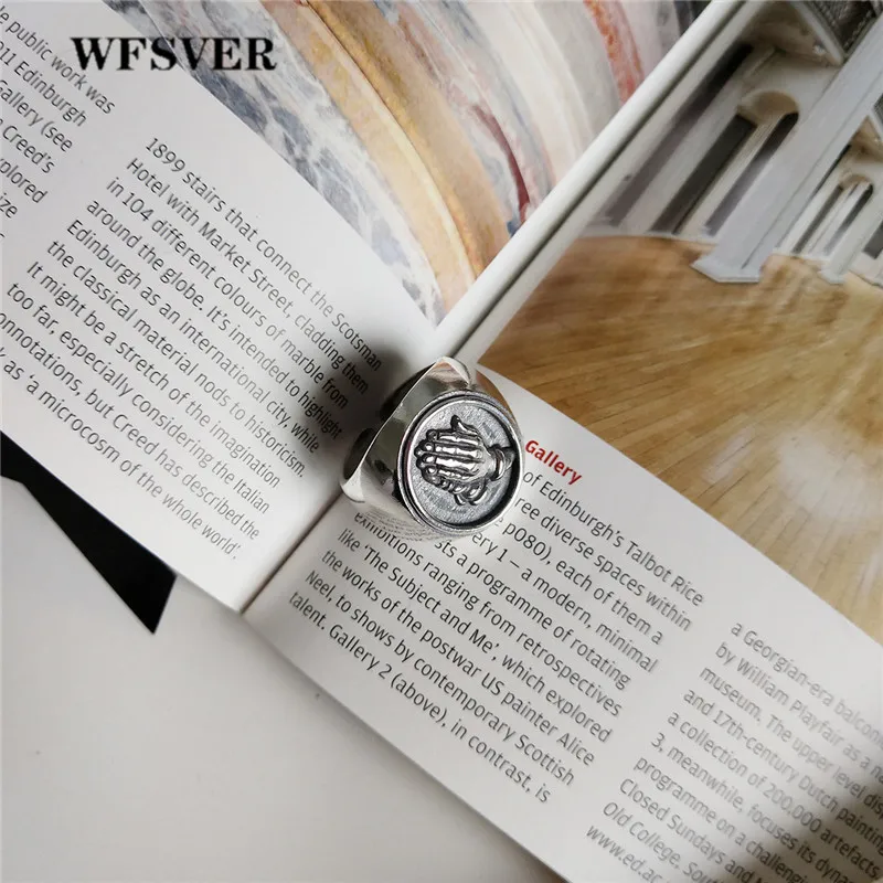WFSVER 925 sterling silver vintage ring for women korea style wide face prayer gesture pattern rings opening adjustable jewelry
WFSVER 925 sterling silver vintage ring for women korea style wide face prayer gesture pattern rings opening adjustable jewelry