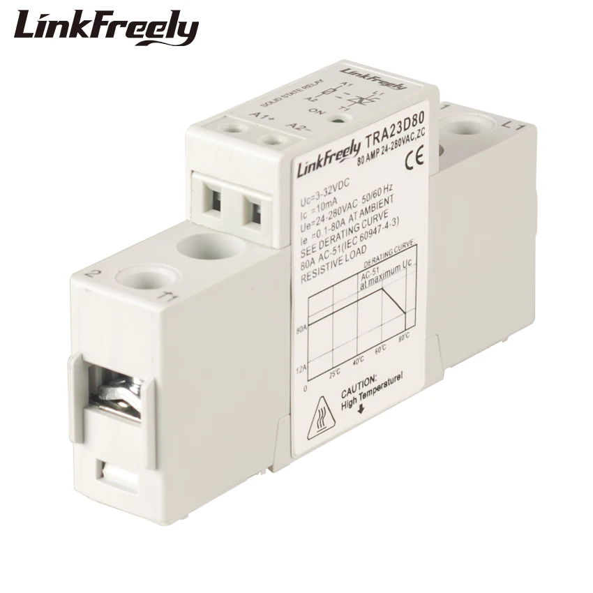 TRA23D80 Intelligent Automation SSR Solid State Relay DC AC 3V 5V 12V 24V 32VDC Input 80A 24-280VAC Output Relay Control Voltage
TRA23D80 Intelligent Automation SSR Solid State Relay DC AC 3V 5V 12V 24V 32VDC Input 80A 24-280VAC Output Relay Control Voltage