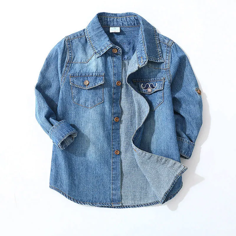 Casual Toddler Boys Denim Shirts Kids Clothes 2019 Autumn Children Turn Down Collar Long Sleeve Top Baby Boy Shirt Camisa Menino
Casual Toddler Boys Denim Shirts Kids Clothes 2019 Autumn Children Turn Down Collar Long Sleeve Top Baby Boy Shirt Camisa Menino