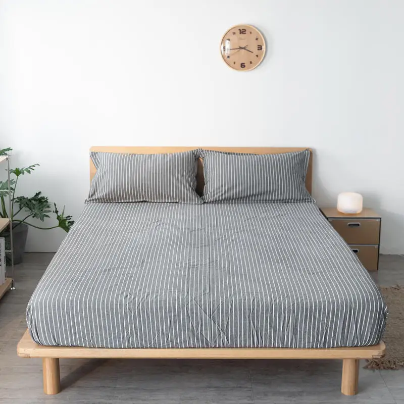 Double Queen Size Fitted Sheet Mattress Cover Washed cotton Bedding Linens Bed Sheets With Elastic Band Bedsheet
Double Queen Size Fitted Sheet Mattress Cover Washed cotton Bedding Linens Bed Sheets With Elastic Band Bedsheet
