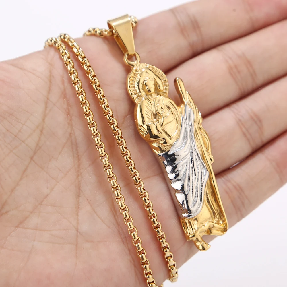 60cm Stainless Steel St. Jude Thaddeus Pray For Us Religious Charm Pendant with 2mm Box Chain Necklace
60cm Stainless Steel St. Jude Thaddeus Pray For Us Religious Charm Pendant with 2mm Box Chain Necklace