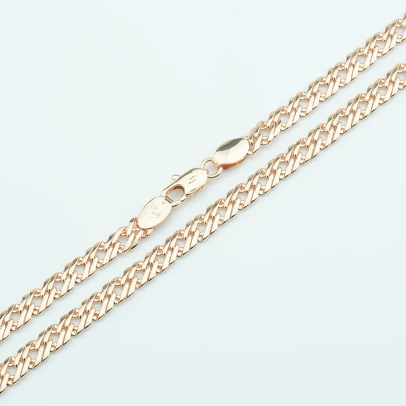 FJ 5mm Men Jewelry Women Chains Copper 585 Gold Color Necklace Venitian Curb Chains 50cm 55cm 60cm
FJ 5mm Men Jewelry Women Chains Copper 585 Gold Color Necklace Venitian Curb Chains 50cm 55cm 60cm