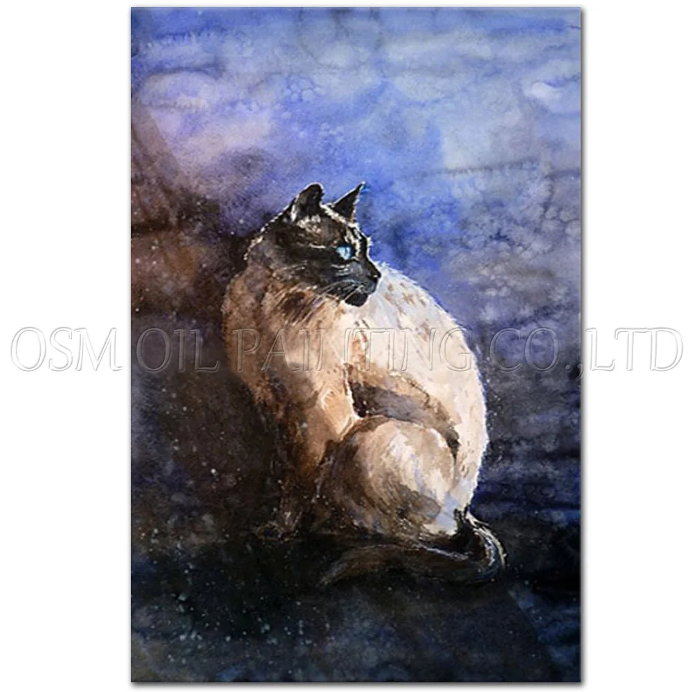 Professional Artist Handmade High Quality Siamese Oil Painting on Canvas Abstract Siamese Cat Oil Painting for Living Room
Professional Artist Handmade High Quality Siamese Oil Painting on Canvas Abstract Siamese Cat Oil Painting for Living Room