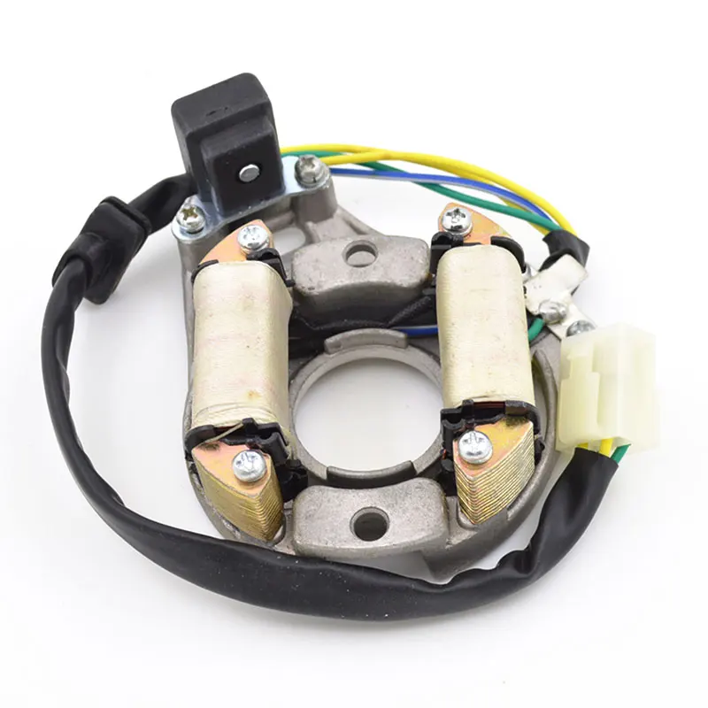 Motorcycle 4 Wire DC Magneto Stator Coil Generator For 50cc 70cc 90cc 100cc 110cc 125cc Dirt Bike Go Cart TaoTao Spare Parts 
Motorcycle 4 Wire DC Magneto Stator Coil Generator For 50cc 70cc 90cc 100cc 110cc 125cc Dirt Bike Go Cart TaoTao Spare Parts