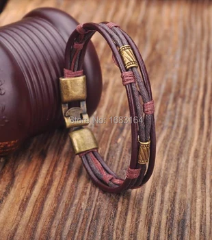 G154 Brown Leather Hemp Braided Surfer Wristband Bracelet Cuff Cool Metal Clasp Mens
G154 Brown Leather Hemp Braided Surfer Wristband Bracelet Cuff Cool Metal Clasp Mens