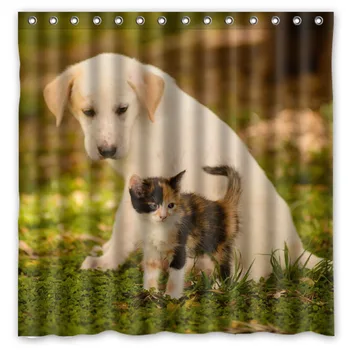 Customized Waterproof Bathroom Puppy Cat Shower Curtain Polyester Fabric Bath Curtain With 12 Hooks 180*180cm
Customized Waterproof Bathroom Puppy Cat Shower Curtain Polyester Fabric Bath Curtain With 12 Hooks 180*180cm