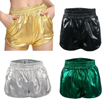 Woman Europe United States 2019 Summer New Wide Loose Pocket Sexy Nightclub Fashion Elastic Waist Bright Leather Shorts
Woman Europe United States 2019 Summer New Wide Loose Pocket Sexy Nightclub Fashion Elastic Waist Bright Leather Shorts